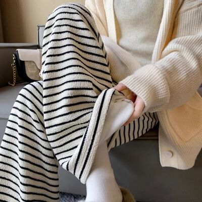 Women's high waisted and drape knitted pants高腰垂感针织裤女