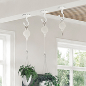 Sungmor 可伸缩挂钩园艺吊兰花盆升降吊钩天花板阳台悬挂植物专用