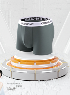 桔内40支莫代尔男士内裤桑蚕丝裆部透气舒适平角大码高弹平角9988