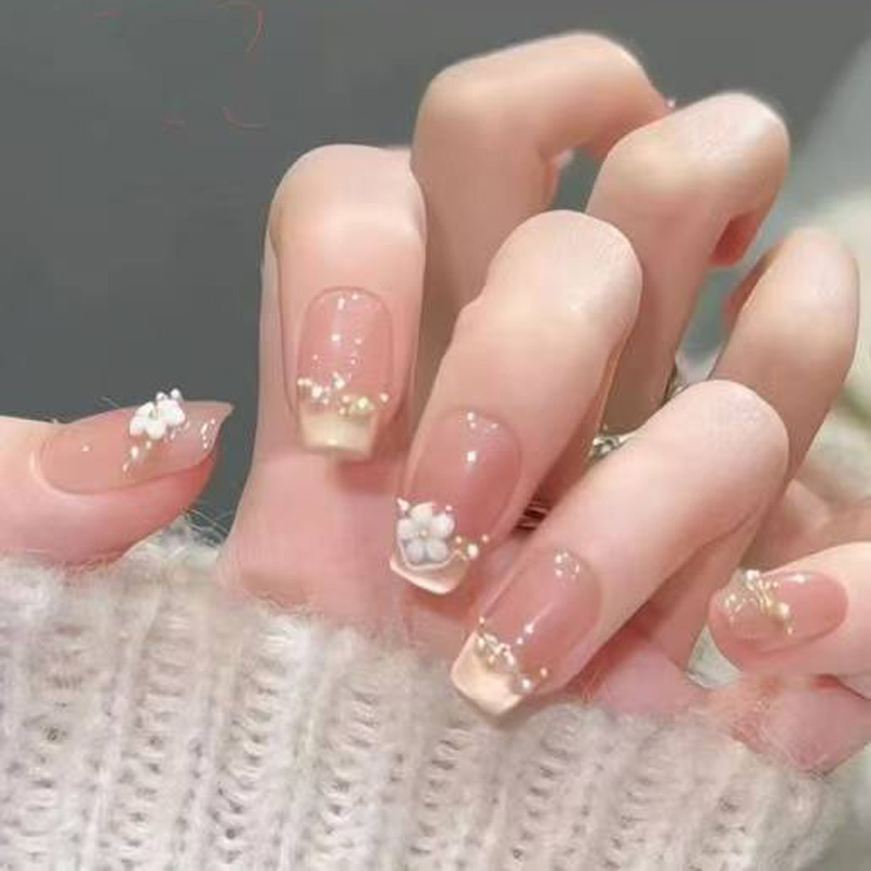 【小雏菊】高级简约显白花朵ins气质高品质纯手工穿戴甲美甲贴片