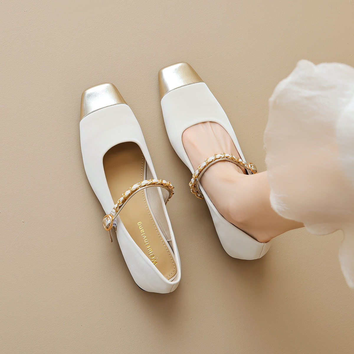 法式小香风气质单鞋女方头低跟配裙子温柔玛丽珍鞋春季新款女鞋,女鞋,浅口单鞋,淘宝优惠券,粉丝福利购,淘宝优惠卷