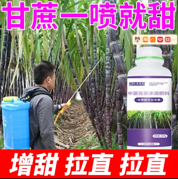 甘蔗专用肥甘蔗拉长增甜剂甘蔗专用肥增粗增糖膨大拉直甘蔗壮