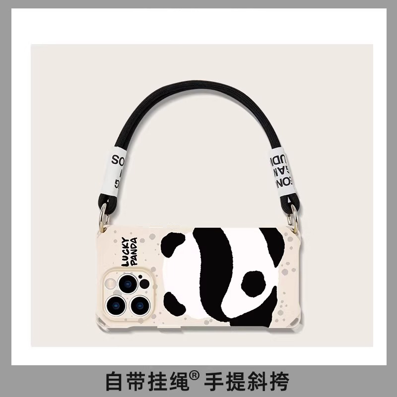 适用苹果16华为小米防摔挂绳手提