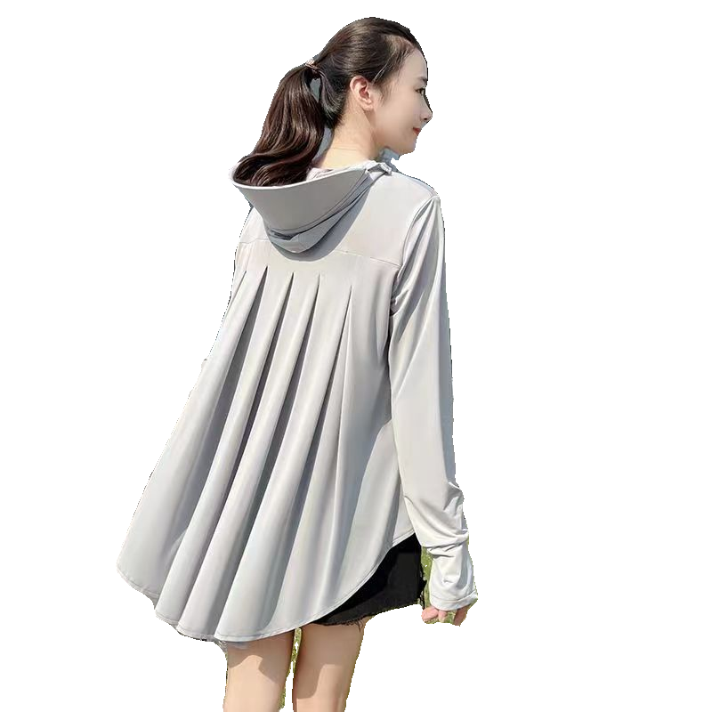 防晒衣女2024新款夏季防紫外线冰丝透气防晒服户外电动车薄款外套