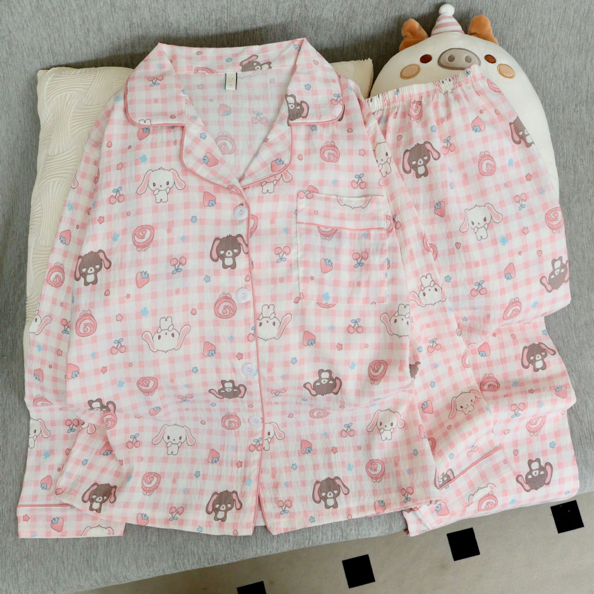 春秋女士甜美可外穿家居服套装