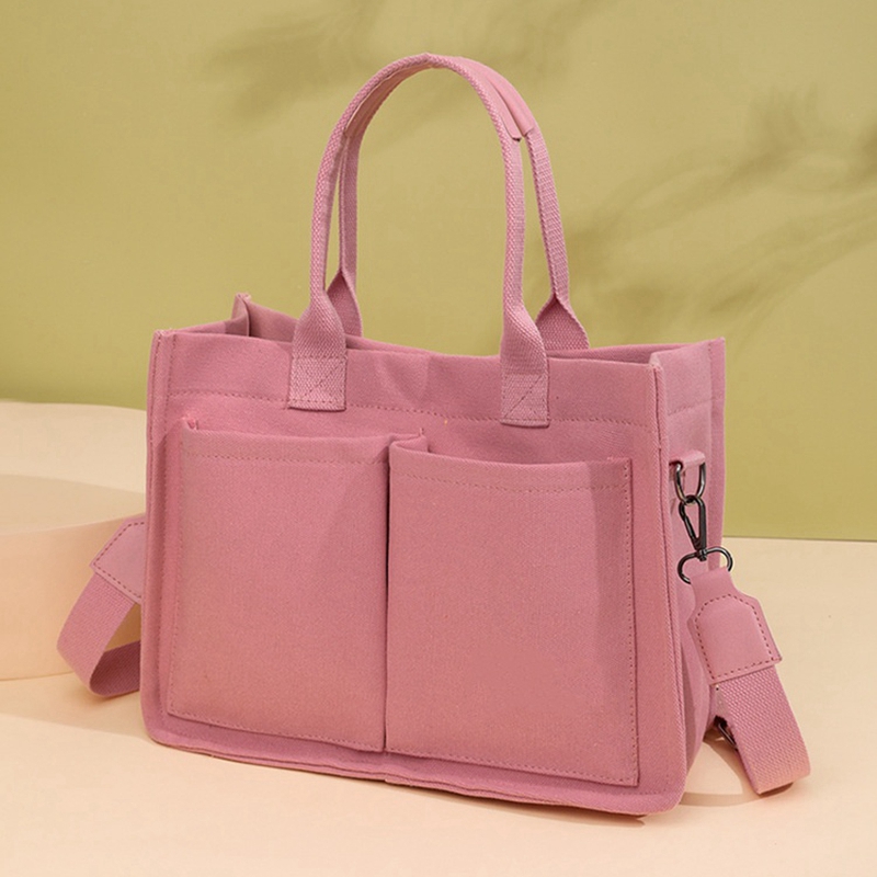 帆布公文包商务上班托特包纯色