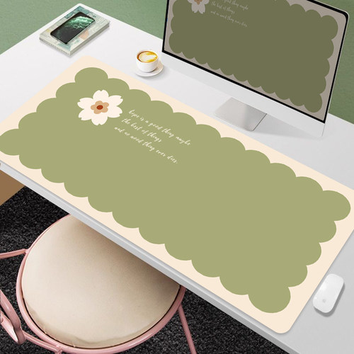 天然橡胶小清新花朵鼠标垫超大号