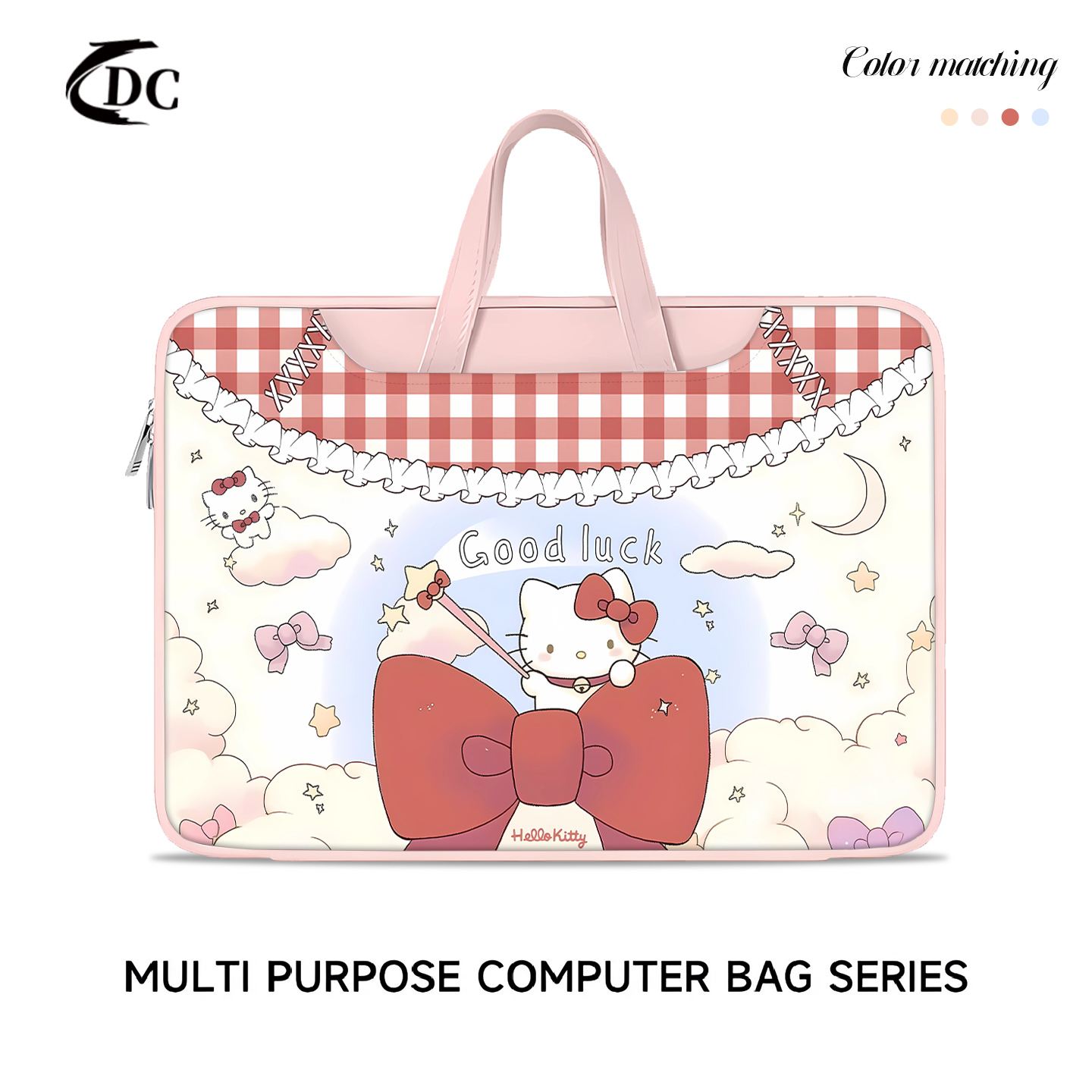 复古凯蒂猫笔记本电脑包女士防震防摔适用于苹果macbook电脑包14寸air13华为matebook联想电脑包16寸手提包