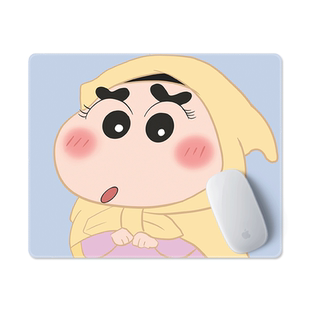 动漫卡通可爱小新鼠标垫小号可爱女生ins风办公加厚便携式书桌垫