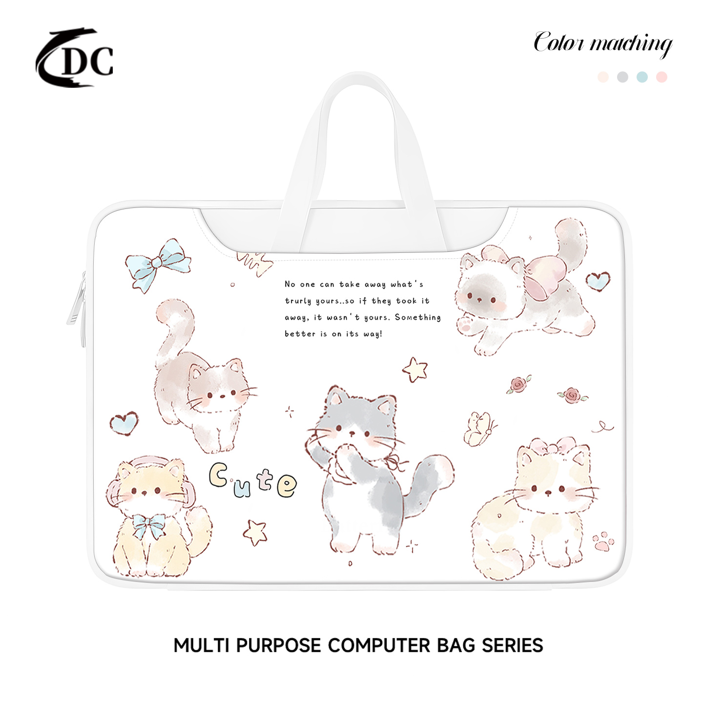 可爱猫咪笔记本电脑包女士手提包