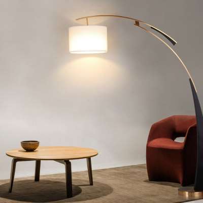 北欧简约客厅落地灯轻奢后现代展厅样板间大型卧室网红钓鱼灯具