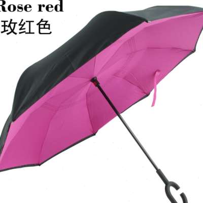 免持型汽车伞反向伞广告伞定制logo双层伞反向直杆雨伞礼品伞