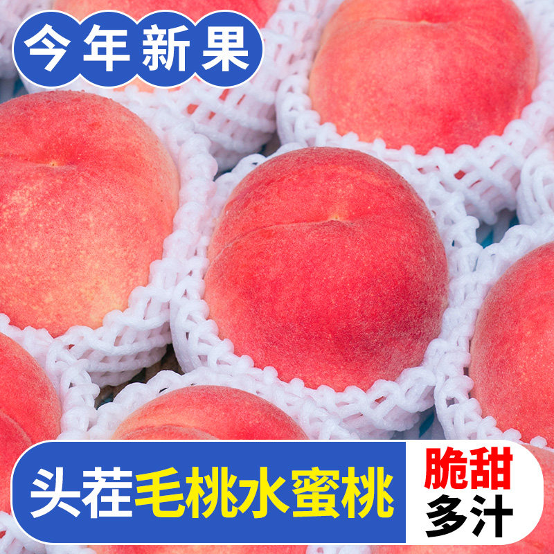 水蜜桃现摘现发脆软两吃正宗农家5超甜爆汁当季新鲜大果产地直发