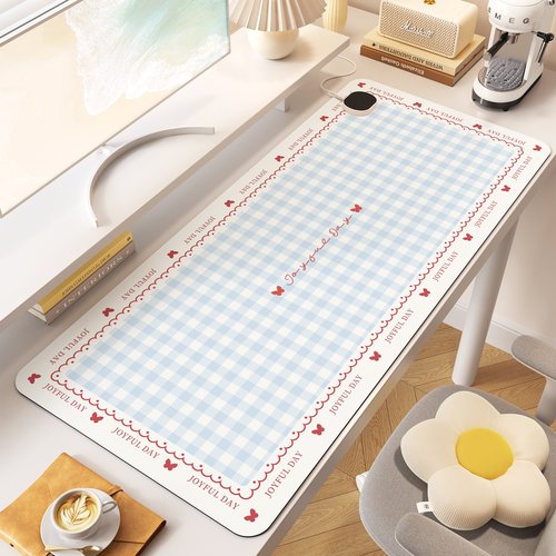 加热鼠标垫超大发热暖桌垫办公室电脑桌面学生写作业写字暖手防水