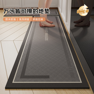 硅藻泥简约现代风厨房地垫吸水防滑防油耐脏免洗门口专用脚垫地毯