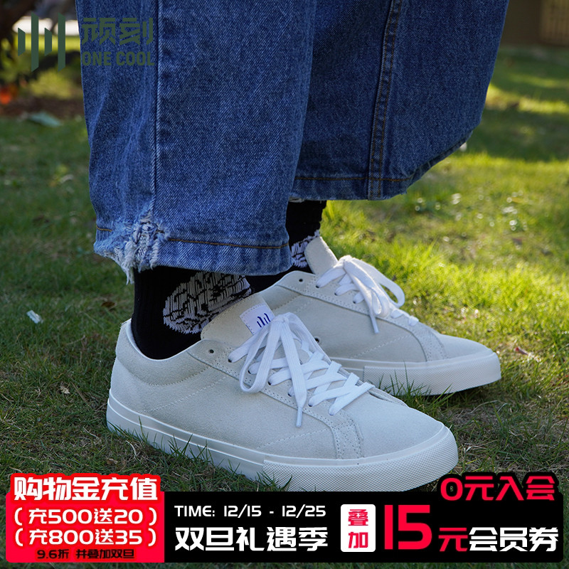 顽刻翻毛皮低帮复古运动滑板鞋