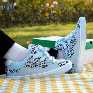 顽刻官方面包鞋 冰蓝豹纹配色BAKE复古休闲男女国潮滑板鞋