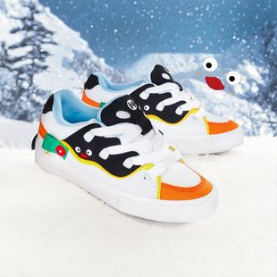 顽刻官方面包鞋 小企鹅配色BAKE复古休闲低帮男女国潮滑板鞋