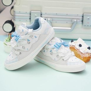 顽刻官方面包鞋 蓝莓蛋糕配色BAKE复古休闲男女国潮滑板鞋