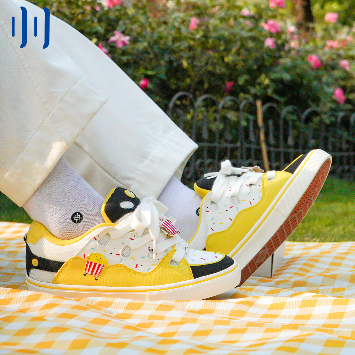 顽刻官方面包鞋爆米花配色BAKE复古休闲男女国潮滑板鞋