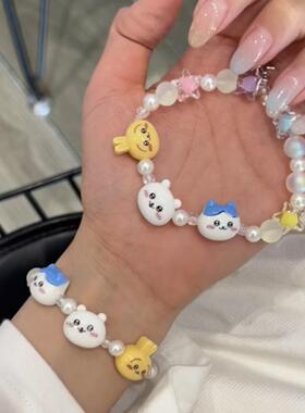 新款可爱chiikawa小吉伊星星手链女夏日甜美百搭手串少女串珠手饰