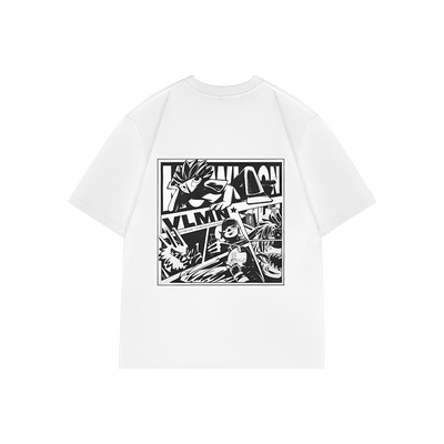 vlmn五分袖美式宽松男生T恤