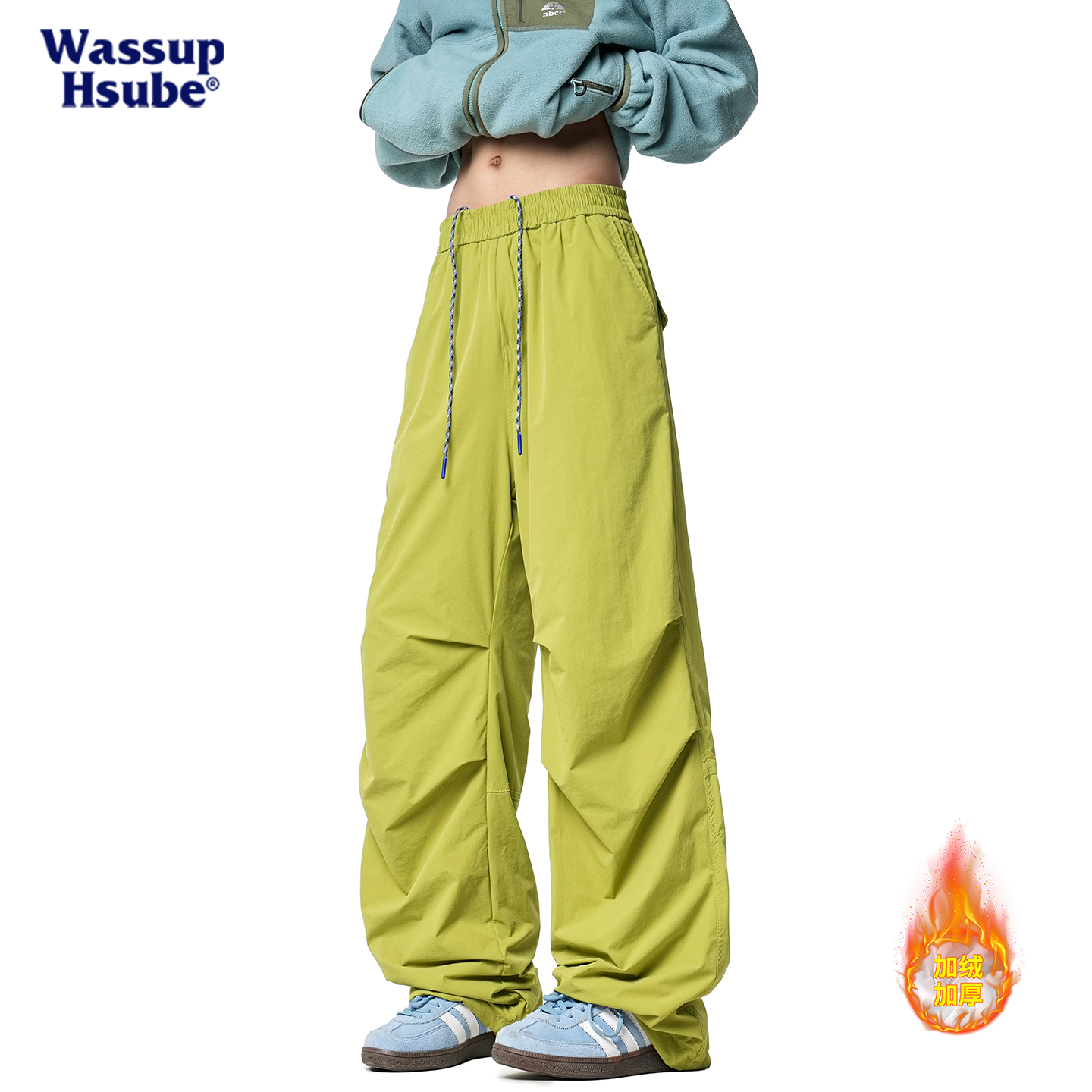 美式褶皱伞兵冲锋裤男女