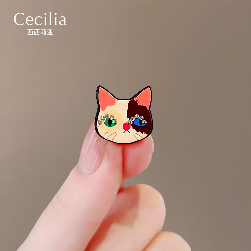 可爱精致小猫胸针女衣服别针配饰