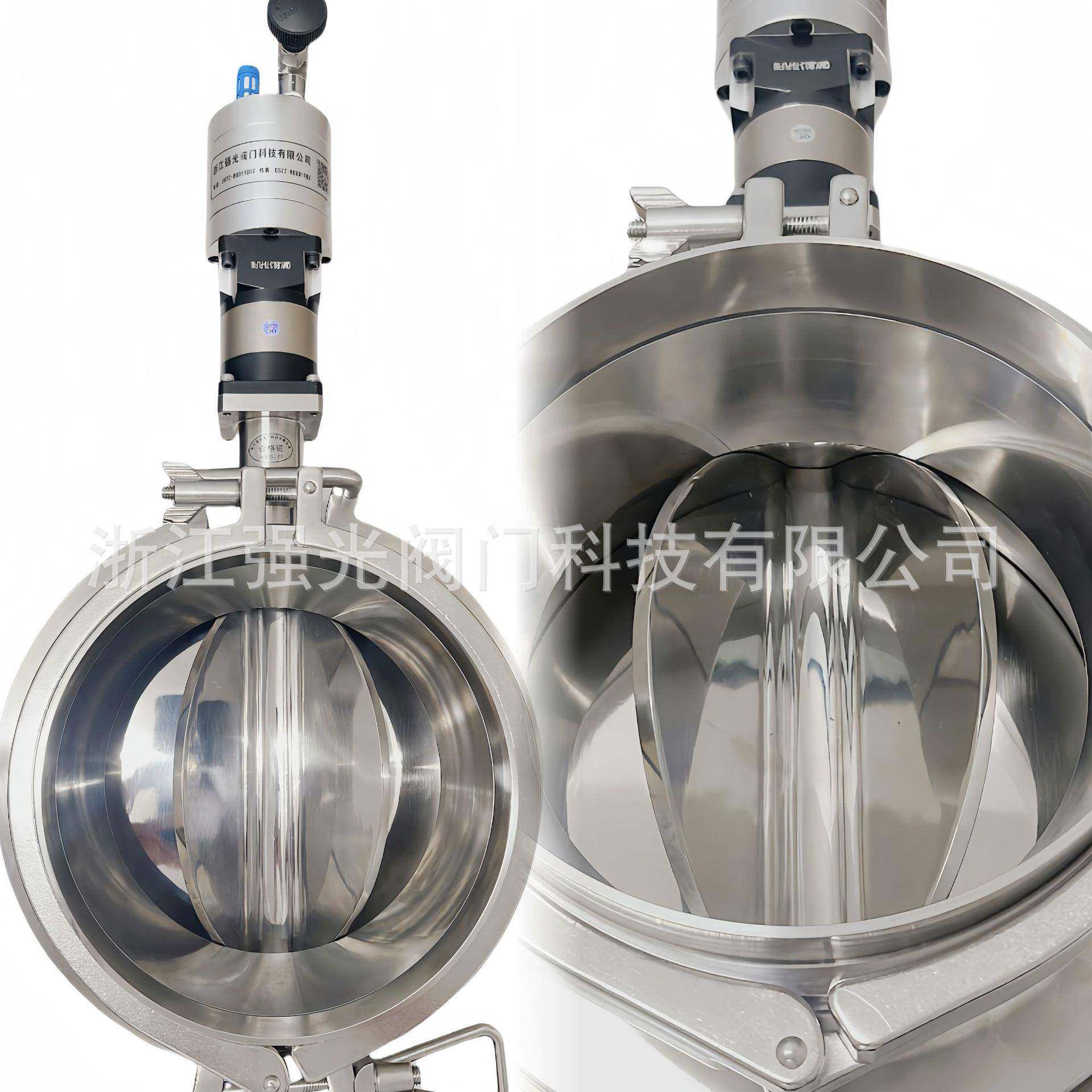 304/316L卫生级食品级不锈钢气动旋转星型蝶阀快装卡箍卡盘法兰,五金/工具,蝶阀,淘宝优惠券,粉丝福利购,淘宝优惠卷