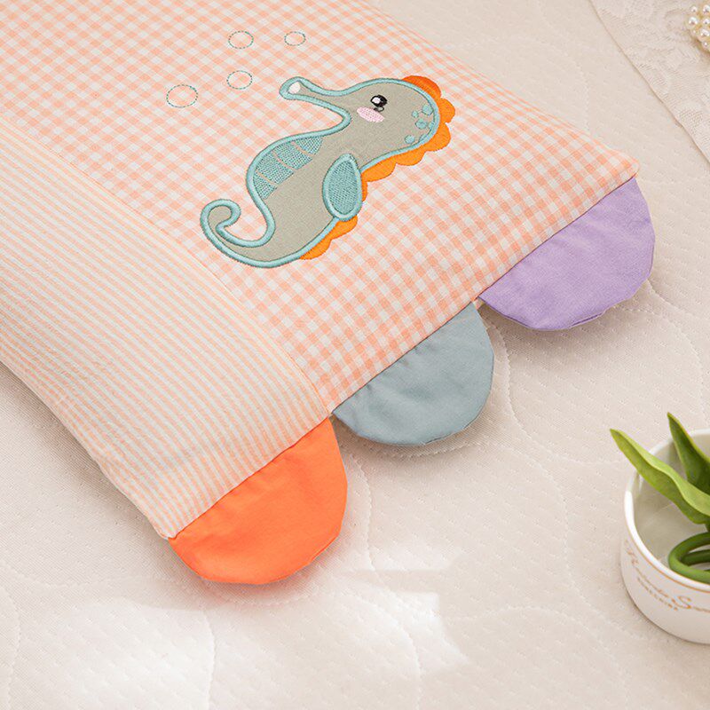 儿童全棉枕头幼儿园专用荞麦护脊枕芯1-3-6岁以上四季通用30x50cm