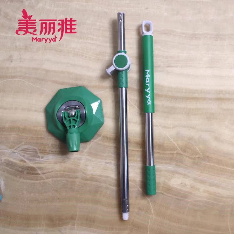美丽雅手压式旋转甩水拖把原装配件圆盘拖布杆子拖布头墩布替换头