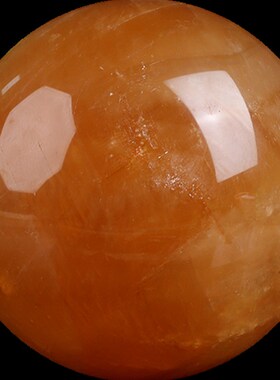 精选天然黄水晶球摆件原石黄色水晶球厨房西北角火烧天门家居客厅