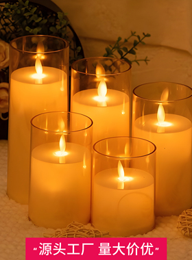 led电子蜡烛灯摇摆仿真蜡烛灯KTV装饰表白婚庆音乐舞会活动装饰灯