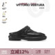 穆勒拖鞋 VITTORIOVENTURA 薇薇燃牛皮一脚蹬勃肯鞋