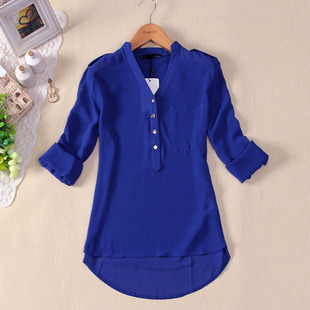 Sleeve Casual Shirt Office Lady Elegant Blouse Shirt Tops