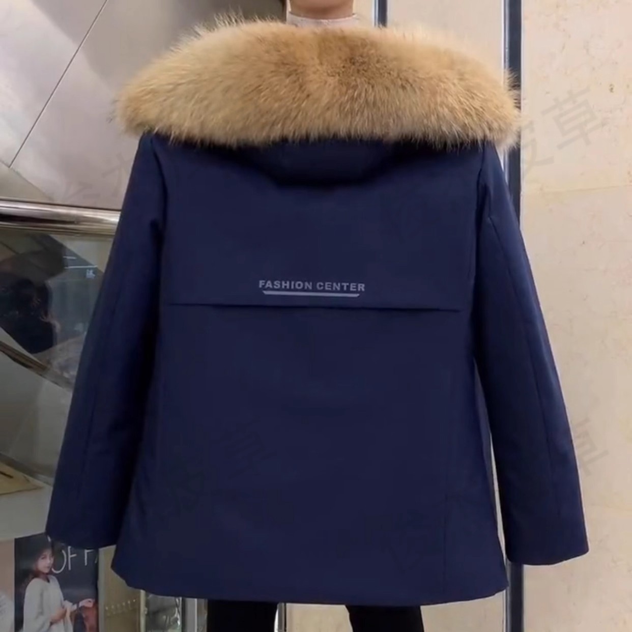 派克服男款大毛领兔毛内胆可拆卸皮毛一体真毛加厚保暖冬皮草外套