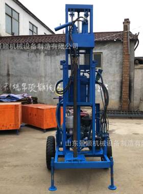 柴JS-22油22马村力百米井机 农打井水井钻机 打便携钻式轮胎液压