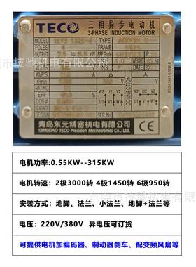机械设备用电动率台E湾电机大功TEV3東元AEV3N机变频656节能马达