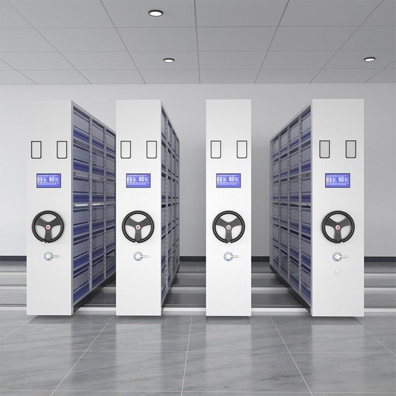 能电动密集智架手式电摇脑作操移动文件资料档案柜轨道706密集凭