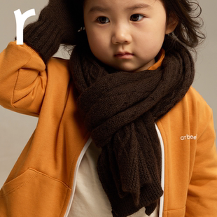 ArborTree 30%牦牛绒＋70%美利奴羊毛宝宝秋冬保暖纯色围巾(手洗)