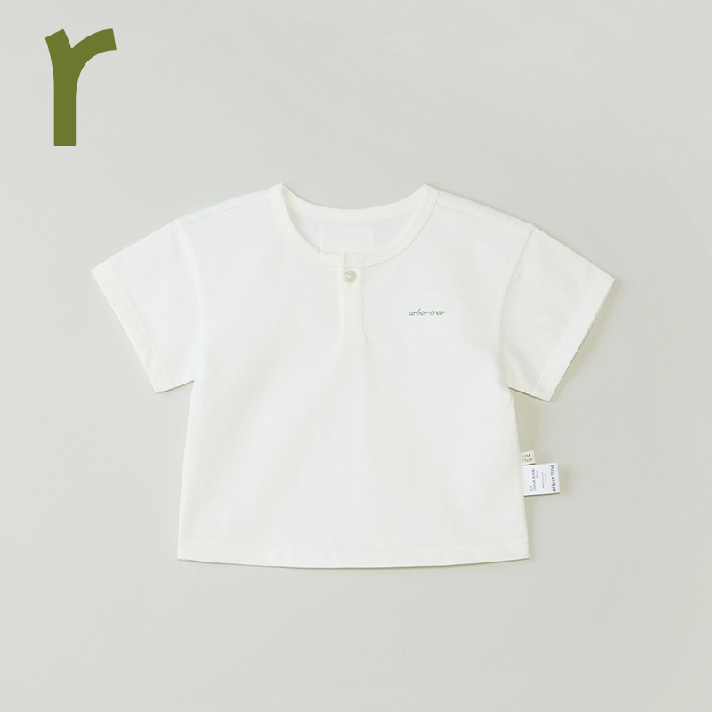有机棉男女宝夏季短袖T恤透气