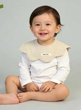 ArborTree 天然有机棉可以放心咬的口水巾围嘴 吸湿柔软透气