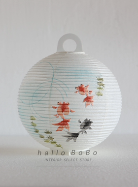 日本岐阜和纸提灯椿樱萤火虫摆件