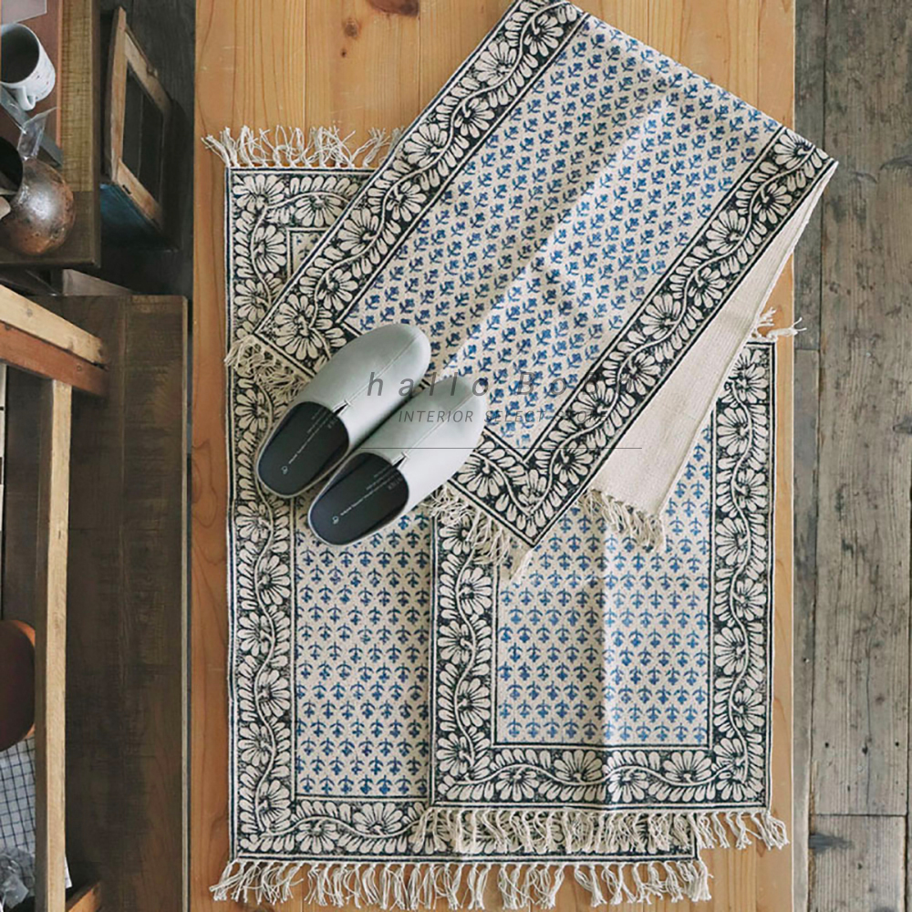 【王波波的杂货铺】PeopleTree公平贸易印度手工棉织印花小地毯