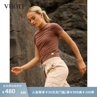 Vuori Pose Fitted Tee飞奥力24春夏新品T恤女运动上衣短袖VW169