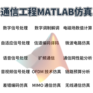 通信工程专业课题辅导大神团队 无线信号处理调制解调均可 MATLAB
