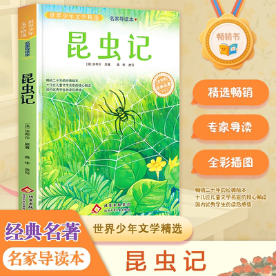 昆虫记正版原著完整版法布尔著全集三四年级必读的课外书小学生老师推荐美绘少儿版人民儿童文学教育阅读书籍山东美术出版社上