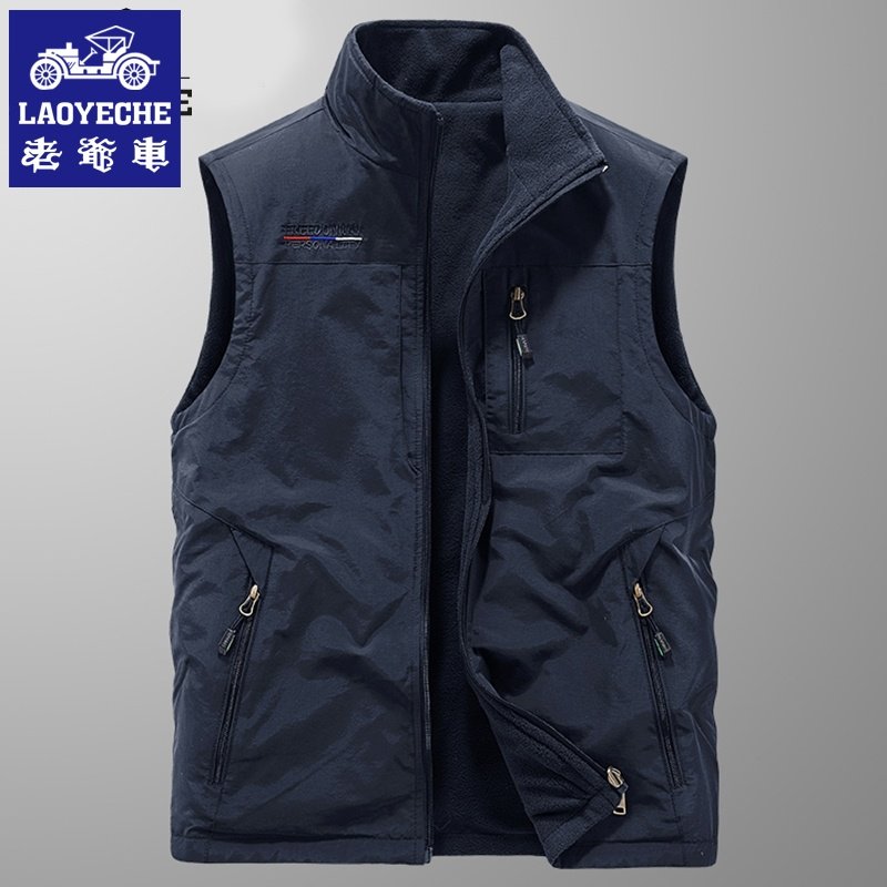 老爷车摇粒绒马甲男冬季休闲户外抓绒工装背心双面穿坎肩男士外套,男装,常规马甲,淘宝优惠券,粉丝福利购,淘宝优惠卷