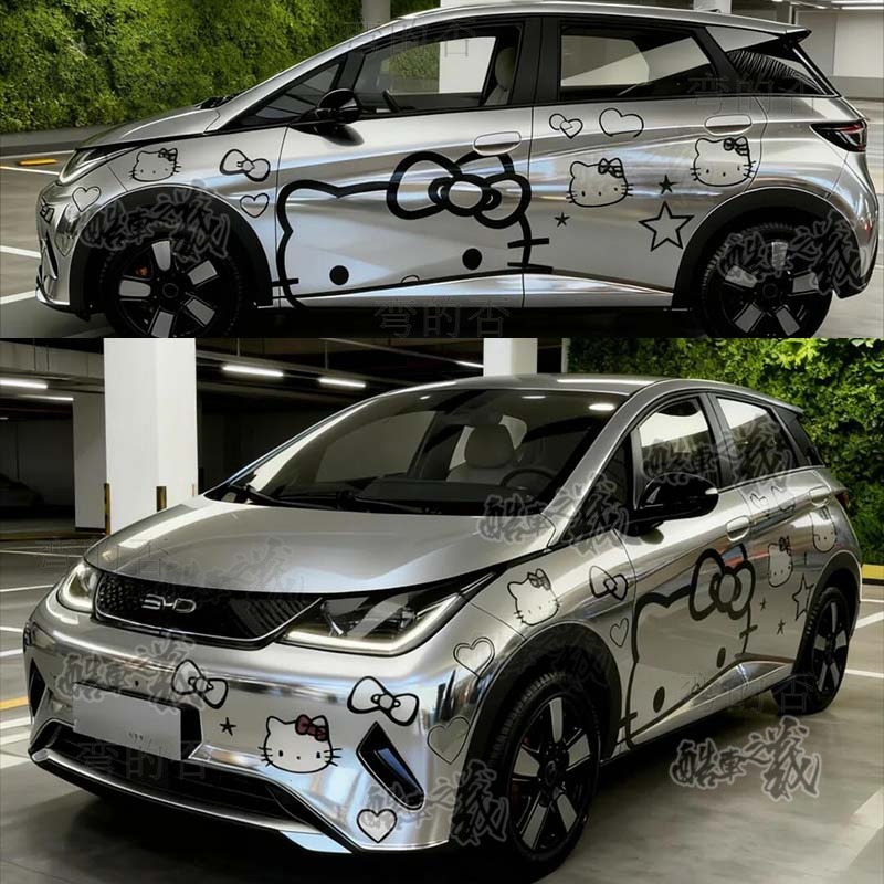 适用比亚迪海鸥海豚KT凯蒂猫海豹通车身装饰贴纸埃安UT车身装饰贴