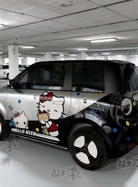 适用于长安糯玉米Lumin车贴Hello Kitty凯蒂猫可爱卡通汽车贴纸
